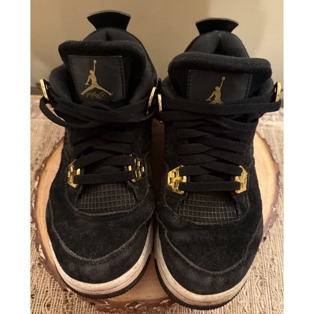 Jordan 4 Retro Royalty 2017 Black Gold Sz-5.5 408452-032